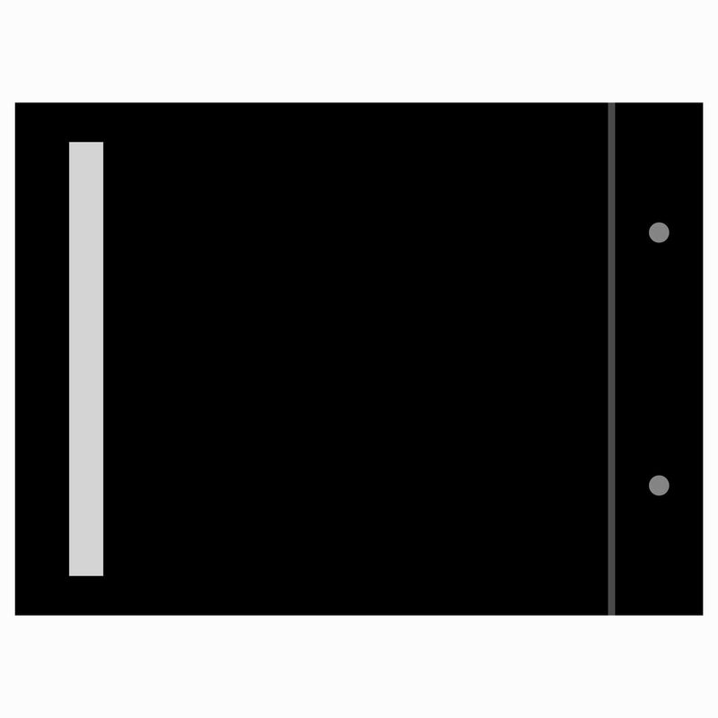 Drawing File No.77, 35.5cm X 30cm, (Thread File) Black Cover with Elastic Band (Landscape)