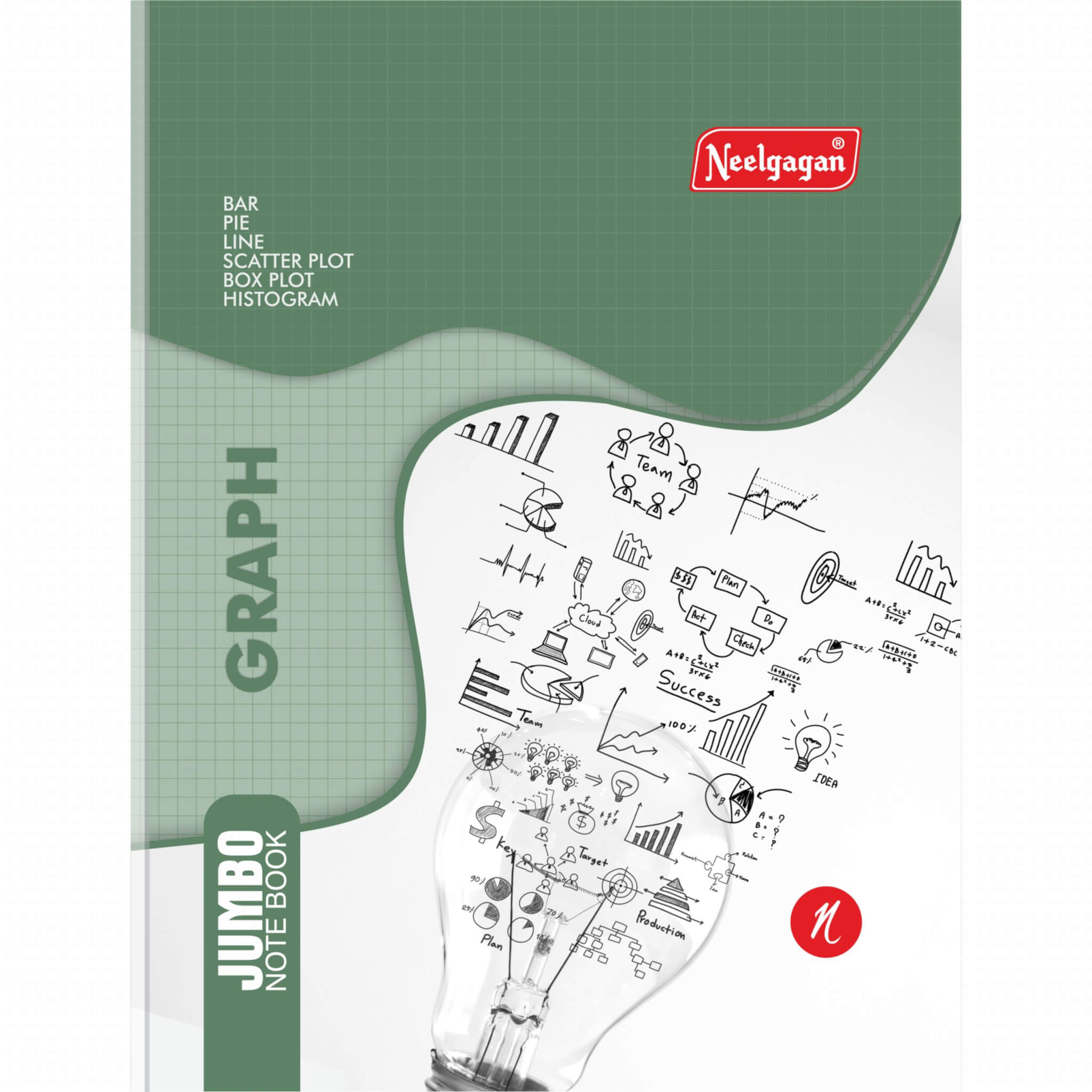 Jumbo Graph Notebook - 20 & 60 Pages, (21.60cm X 27.10cm) Softcover ...