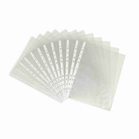 Data Pocket A4 Size Sheet Protector/Transparent Documents Sleeve (11-Holes Punched)
