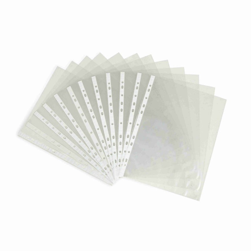 Data Pocket A4 Size Sheet Protector/Transparent Documents Sleeve (11-Holes Punched)