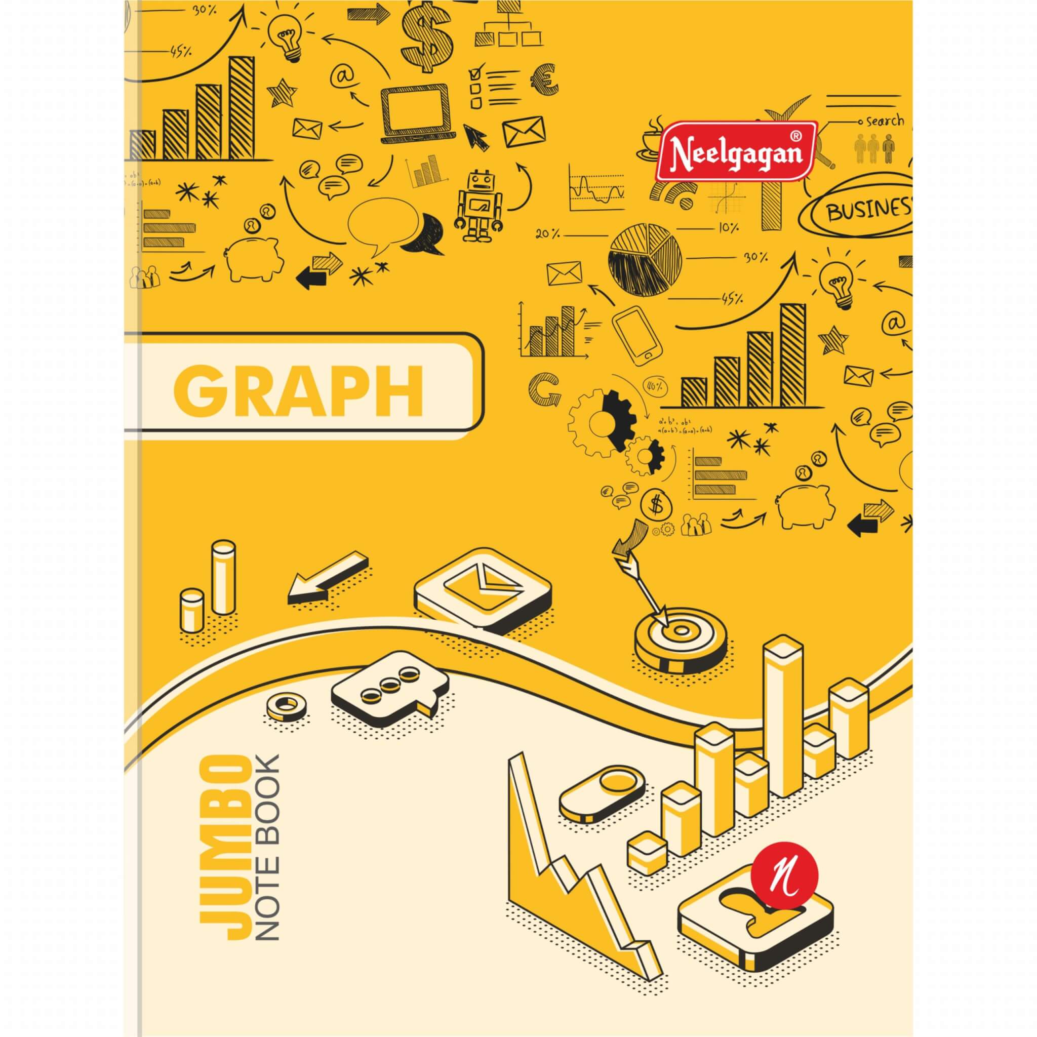 Jumbo Graph Notebook - 20 & 60 Pages, (21.60cm X 27.10cm) Softcover ...