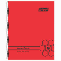 Spiral Note Book No.102, 200 Pages, (28.5cm x 20cm) (Multi-coloured pages) (Five Colour in One)