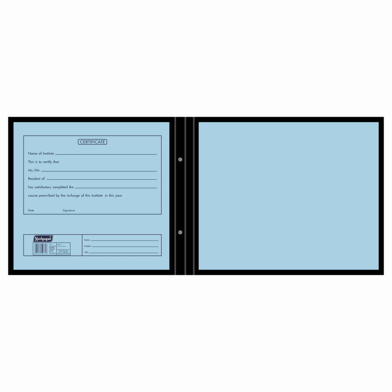 Drawing File No.77, 35.5cm X 30cm, (Thread File) Black Cover with Elastic Band (Landscape)