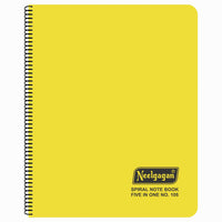 Spiral Note Book No.105, 300 Pages, (28.5cm x 20cm) White Paper with Separators (5 Subject)