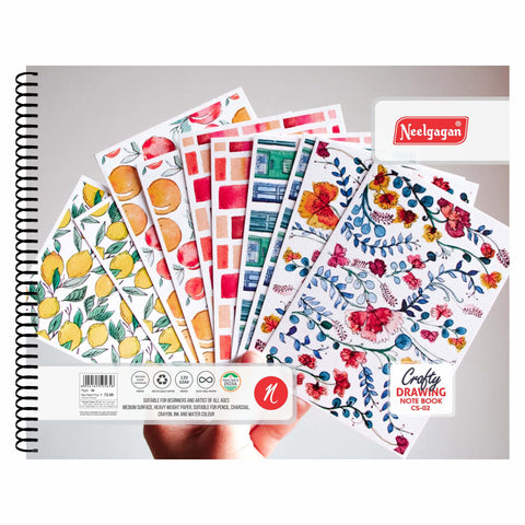Crafty Drawing Book (Spiral Bound) CS 02  (32.5cm X 26.5cm) (Suitable for Drawing & Sketching)