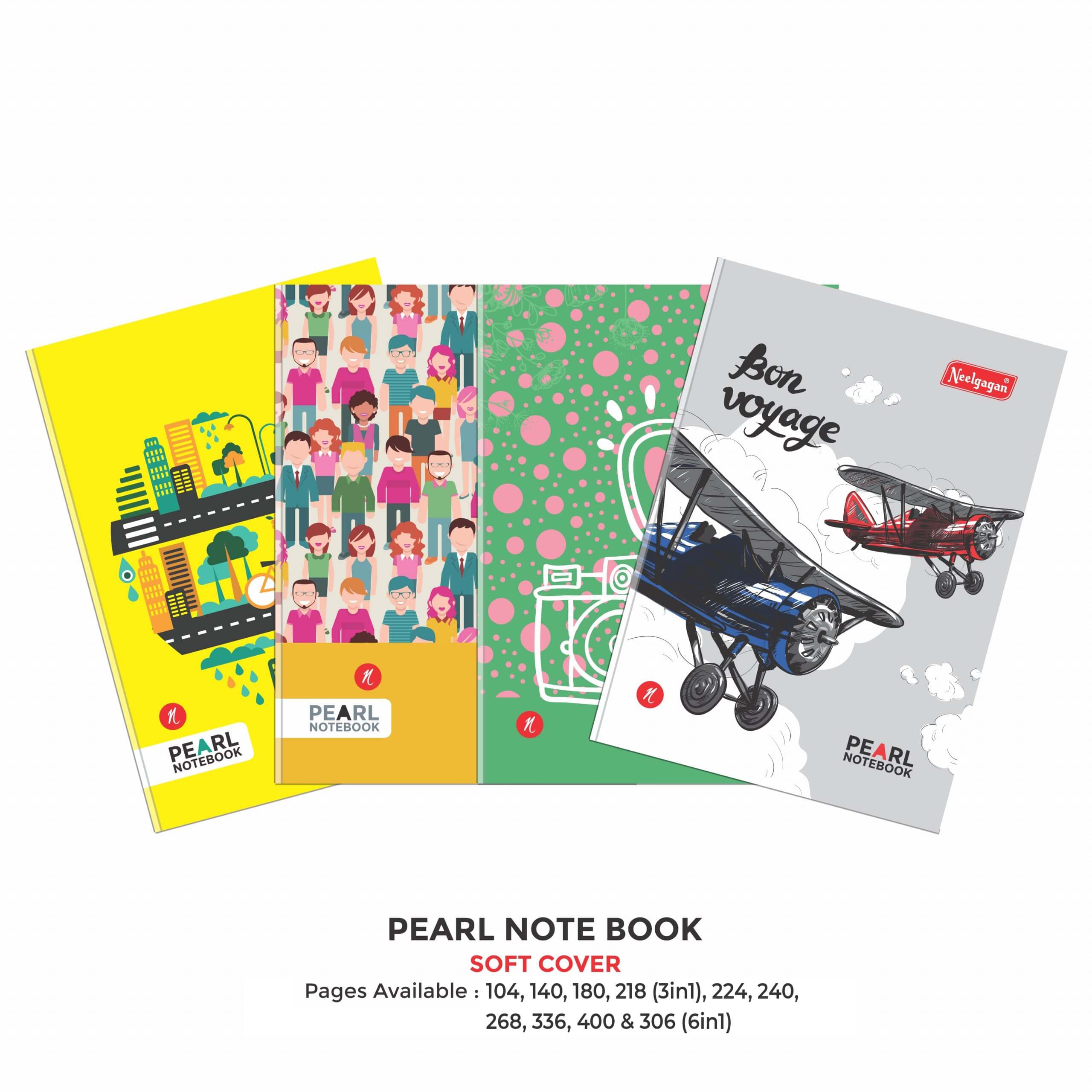 Pearl Notebook A4, Register, (21cm X 29.7cm) Softcover