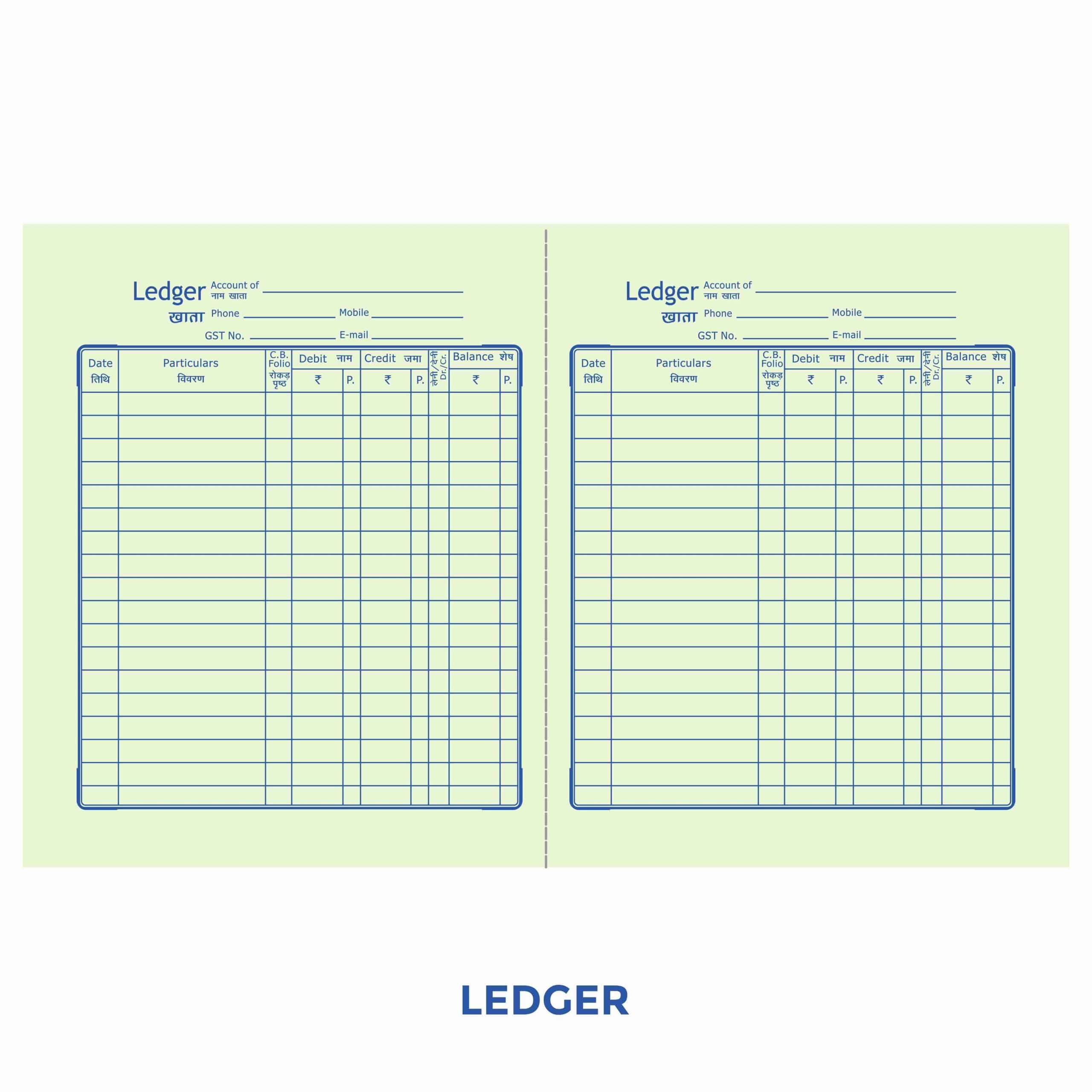 Ledger Sign Size Account Books, Cash Book / Ledger Etc., Ordinary Binding, Copy Size (1 ...