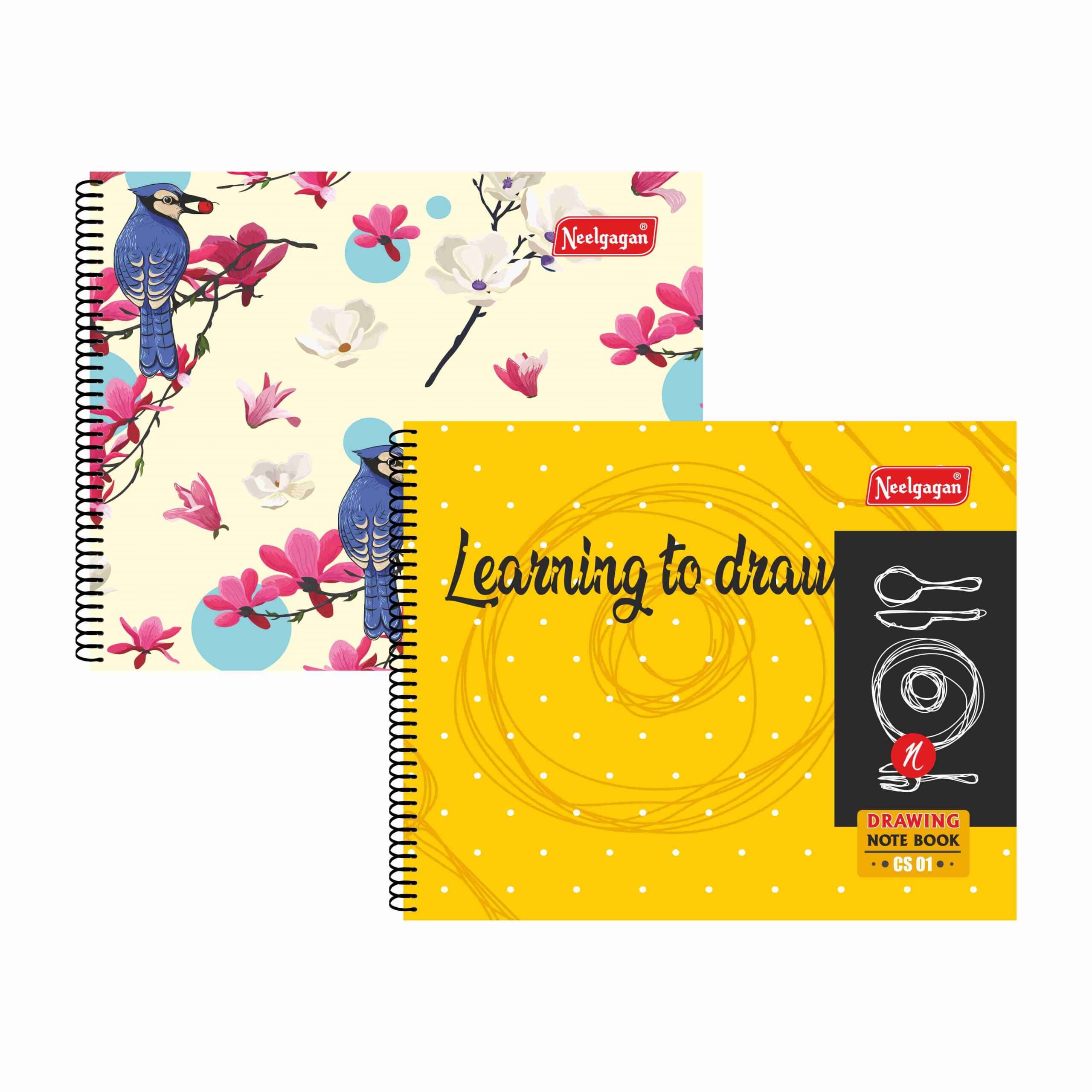 Crafty Drawing Book CS 01 (26.5cm X 21.5cm) Spiral Bound (Suitable for Drawing & Sketching)