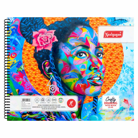Crafty Drawing Book (Spiral Bound) CS 02  (32.5cm X 26.5cm) (Suitable for Drawing & Sketching)