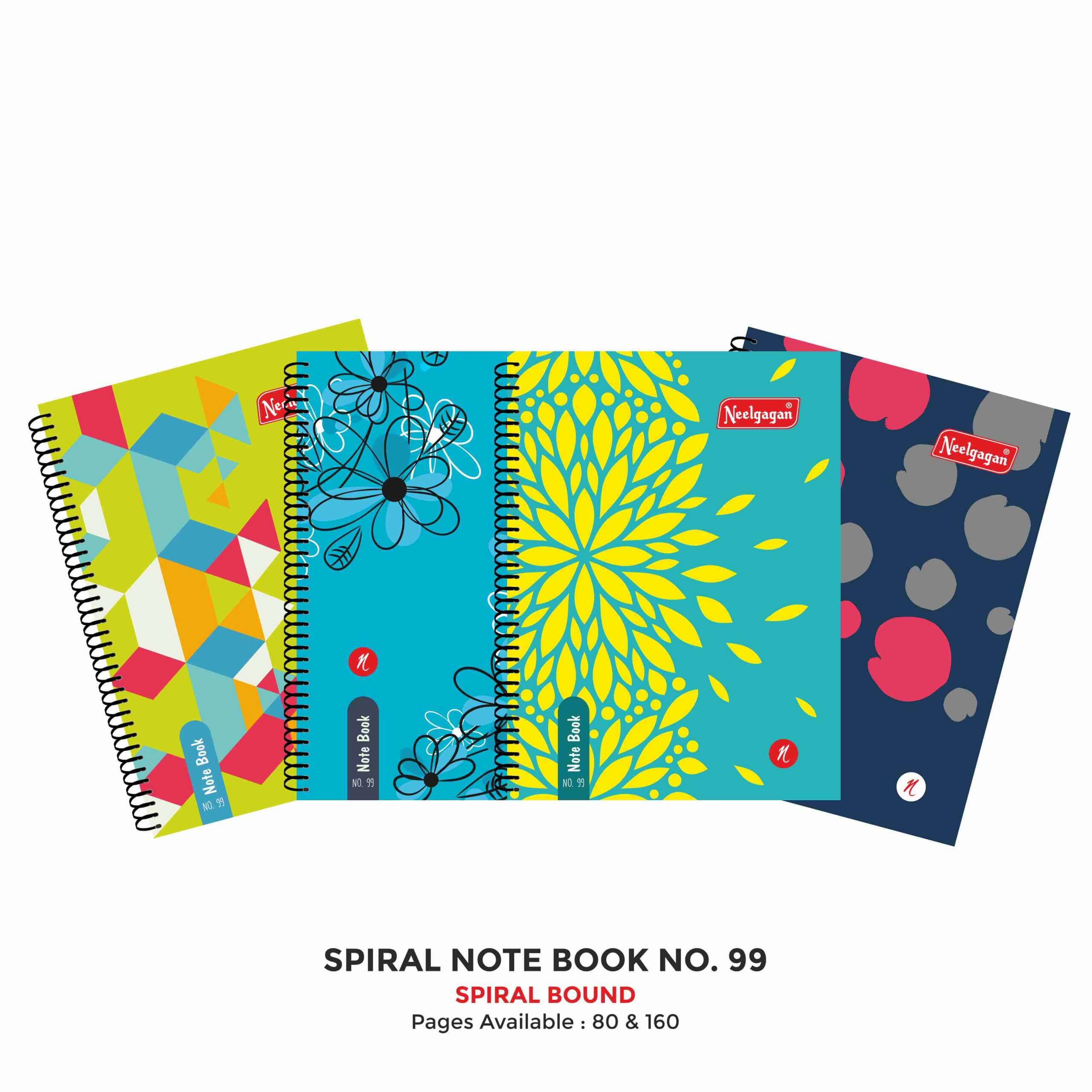 Spiral Notebook No. 99, 80 Pages, (18.5cm x 25.0cm) – Neelgagan