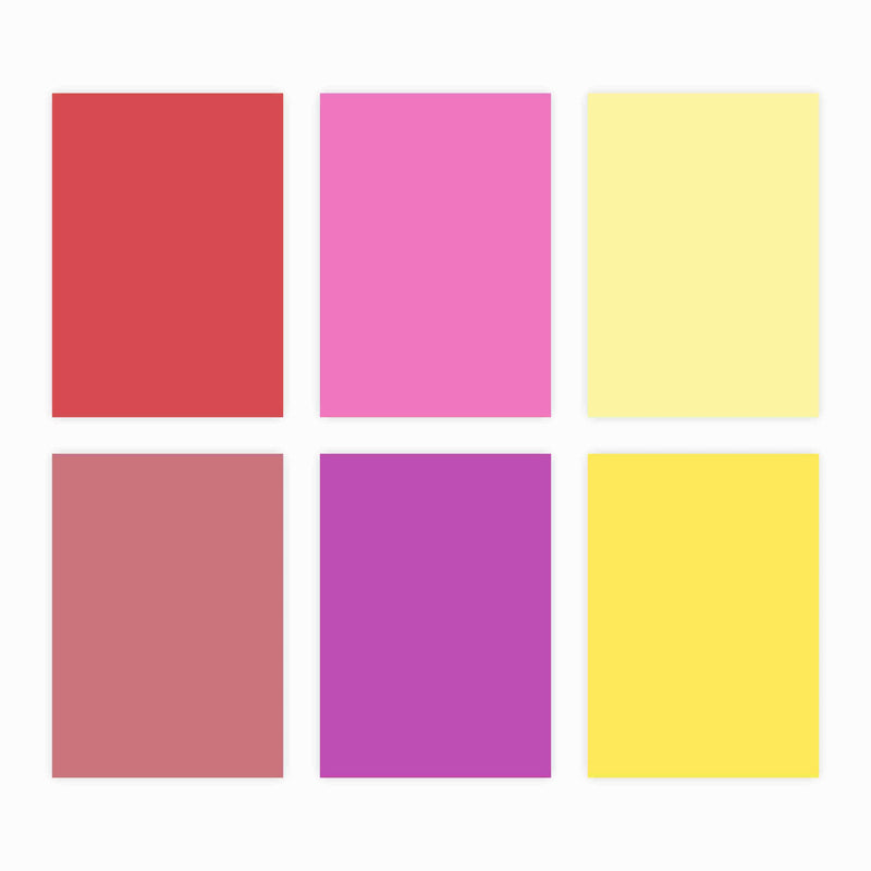 Coloured Paper (Ruled-Thick) - Pack of 20 Color Sheets in A4 size (Suitable for Drawing & Sketching) 150 GSM