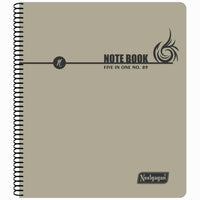Spiral Note Book No.89, 200 Pages, (22cm x 19cm) (Multi-coloured pages) (Five Colour in One)