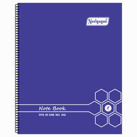 Spiral Note Book No.102, 200 Pages, (28.5cm x 20cm) (Multi-coloured pages) (Five Colour in One)