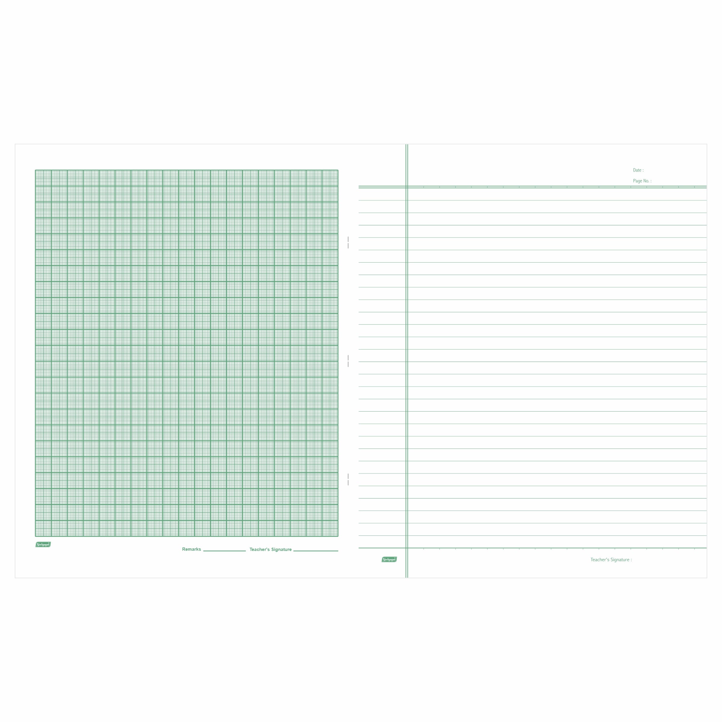 Jumbo Graph Notebook - 20 & 60 Pages, (21.60cm X 27.10cm) Softcover ...