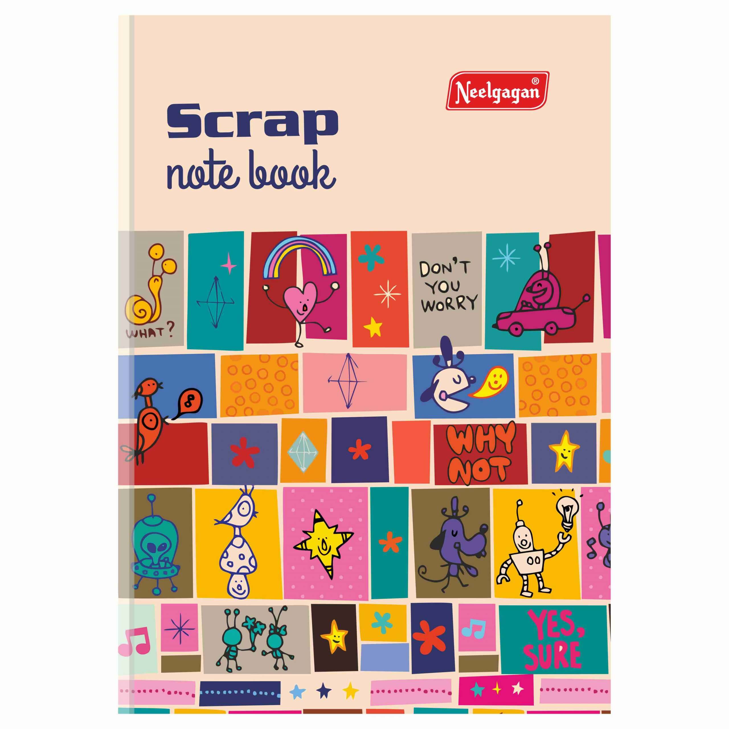 Scrap Notebook A4 Coloured Pages (21cm X 29.7cm) Softcover