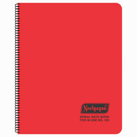 Spiral Note Book No.105, 300 Pages, (28.5cm x 20cm) White Paper with Separators (5 Subject)