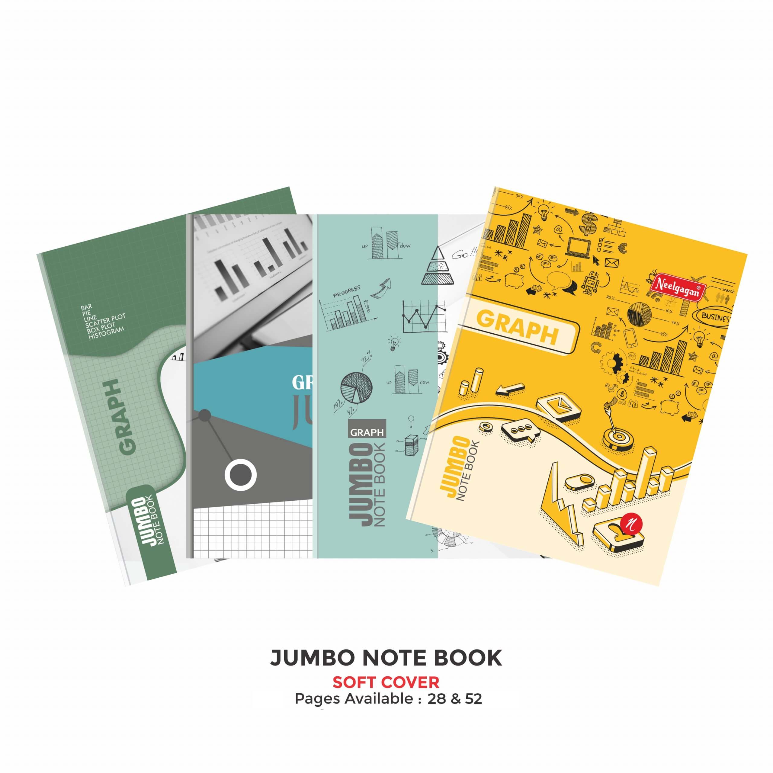 Jumbo Graph Notebook - 20 & 60 Pages, (21.60cm X 27.10cm) Softcover ...