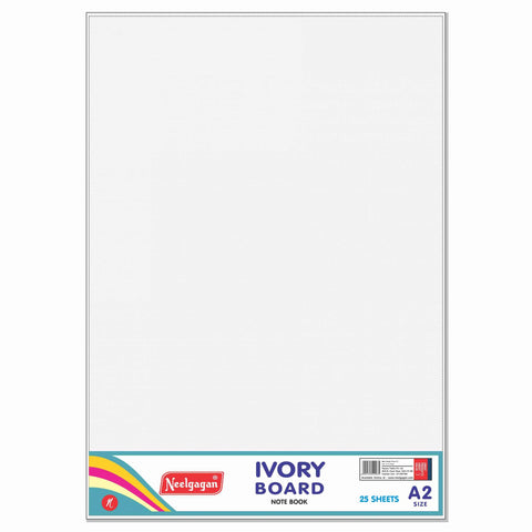 Ivory Paper (220 GSM) - Plain 25 Sheets - Sizes: A2 / A3 / A4 (Suitable for Drawing, Sketching and Painting)