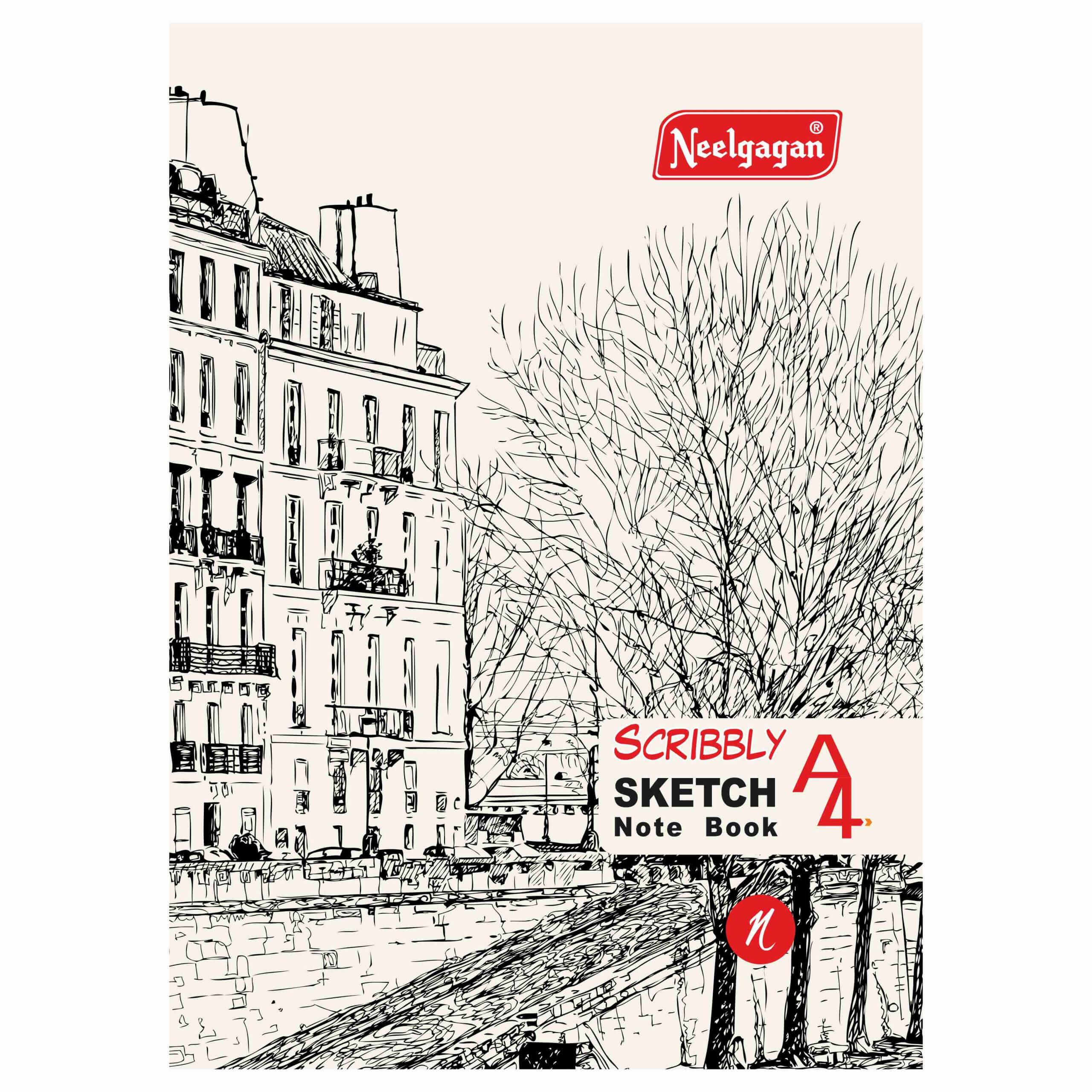 Scribbly Sketch Pad A4 (140 GSM) – 35 Sheets, (21cm X 29.7cm) (Suitabl ...