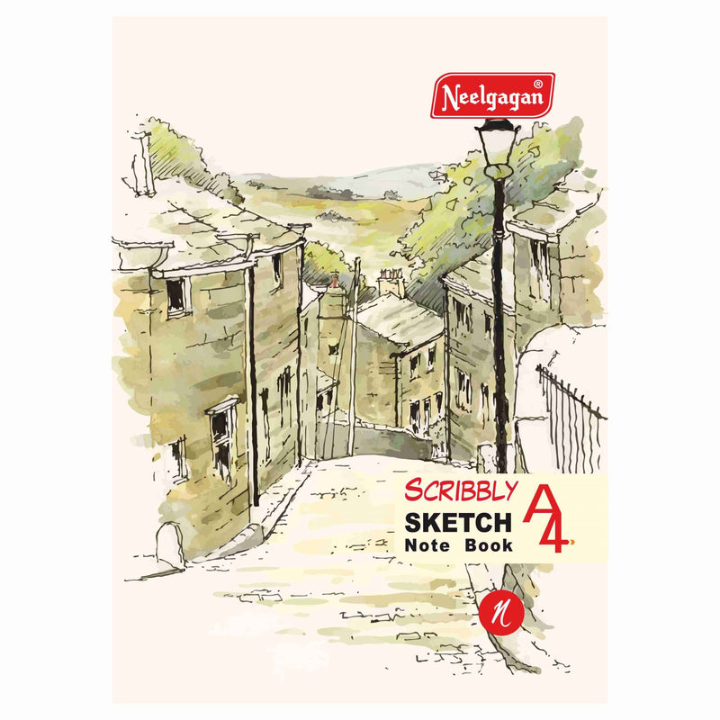 Scribbly Sketch Notebook Pad A4 (140 GSM) – 35 Sheets, (21cm X 29.7cm) (Suitable for Drawing & Sketching)