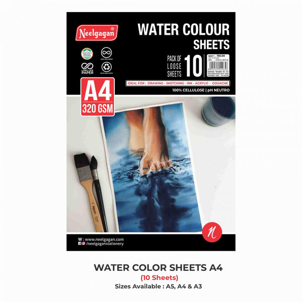 NEELGAGAN Water Colour Sheet A3 (Suitable For Drawing,  Sketching And Painting) Plain A3 320 gsm Watercolor Paper - Watercolor Paper