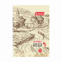 Scribbly Sketch Notebook Pad A5 (140 GSM) – 35 Sheets, 14.7cm X 21cm (Suitable for Drawing & Sketching)