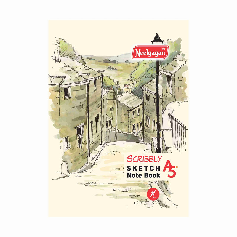 Scribbly Sketch Notebook Pad A5 (140 GSM) – 35 Sheets, 14.7cm X 21cm (Suitable for Drawing & Sketching)