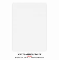 White Cartridge Paper - 25 Sheets, (140 GSM) - Sizes: A2 / A3 / A4 / Half Imperial / Imperial (Suitable for Drawing & Sketching)