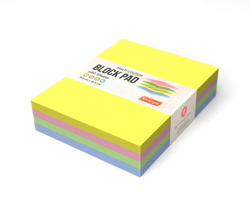 Paper Block Pad (Memo Pad), 480 Pages (Mixed and White) (8.5 cm x 10.5 cm)