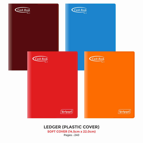 Ledger Commerical Size (No. 5), (14 x 21.75cm) Soft Cover Plastic