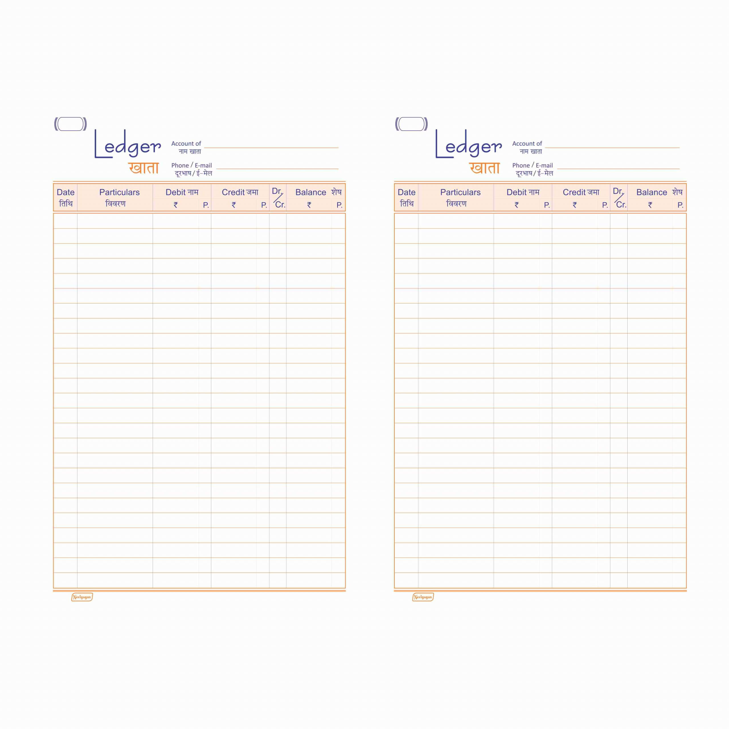 Ledger Sign Size Ledger Commerical Size (No. 5), (14 x 21.75cm) Soft Cover Plastic ...