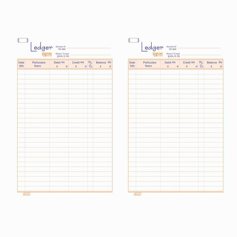 Ledger Commerical Size (No. 5), (14 x 21.75cm) Soft Cover Plastic