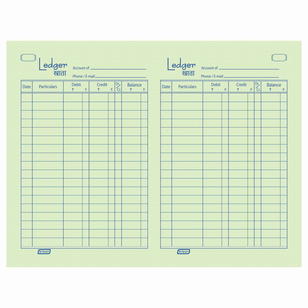 Ledger Note Book Size (No. 1, 2, 6), (10.0 x 13.2cm) Soft Cover Plasti ...