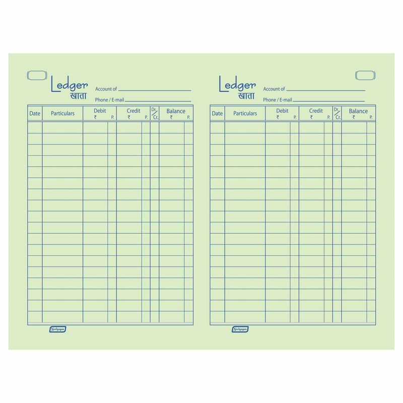 Ledger Note Book Size (No. 1, 2, 6), (10.0 x 13.2cm) Soft Cover Plastic