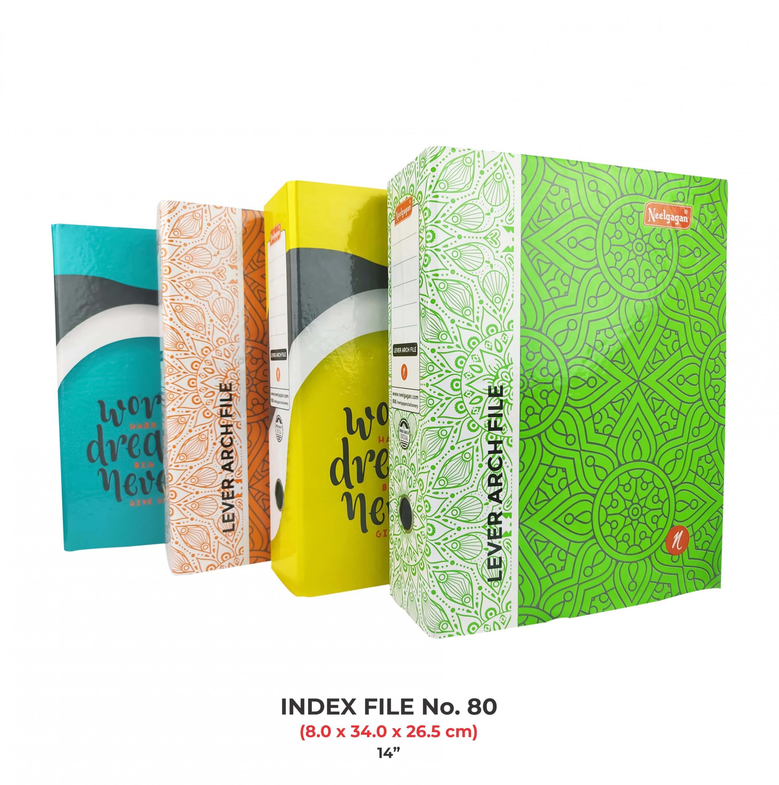 Index File Box Design Index File (Printed) (Lever Arch - Box File) No.80 (14 inch) – Neelgagan
