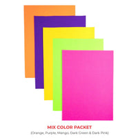 Fluorescent Paper A4 - 80 GSM - 21.0cm x 29.7cm - 25, 50 and 100 sheets