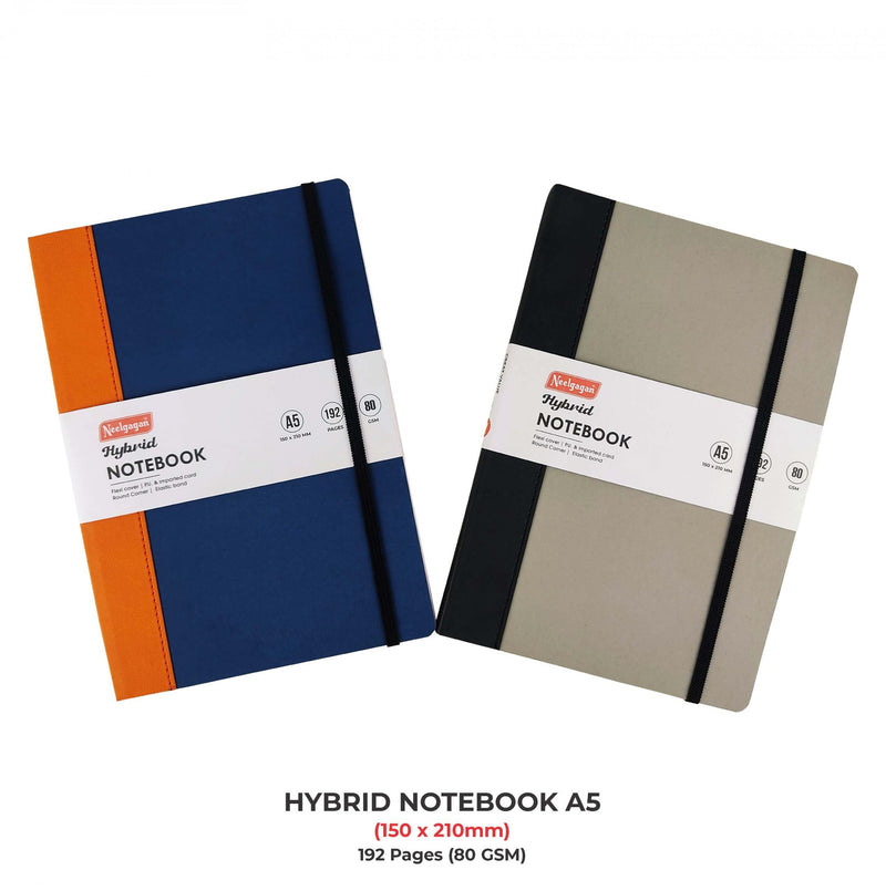 Hybrid Notebook – A5 Flexi Cover P.U.& Imported Card 200 Page.