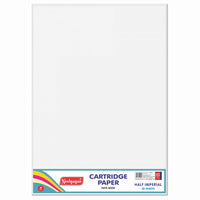 White Cartridge Paper - 25 Sheets, (140 GSM) - Sizes: A2 / A3 / A4 / Half Imperial / Imperial (Suitable for Drawing & Sketching)