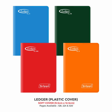 Ledger Pocket Size (No. 0, 00, 000), (9.5 x 12.5cm) Soft Cover Plastic (PVC)