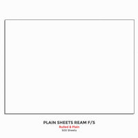Ruled Sheets Ream F/S, 500 Sheets, (Ruled & Plain), (31.0 cm x 38.0 cm)