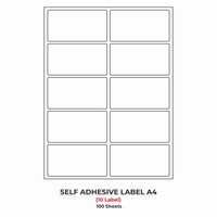 A4 (ST 10) Packaging Label (99mm x 57mm x 10), 100 Sheets (Self Adhesive Label for Inkjet/Paper/Laser Printer)