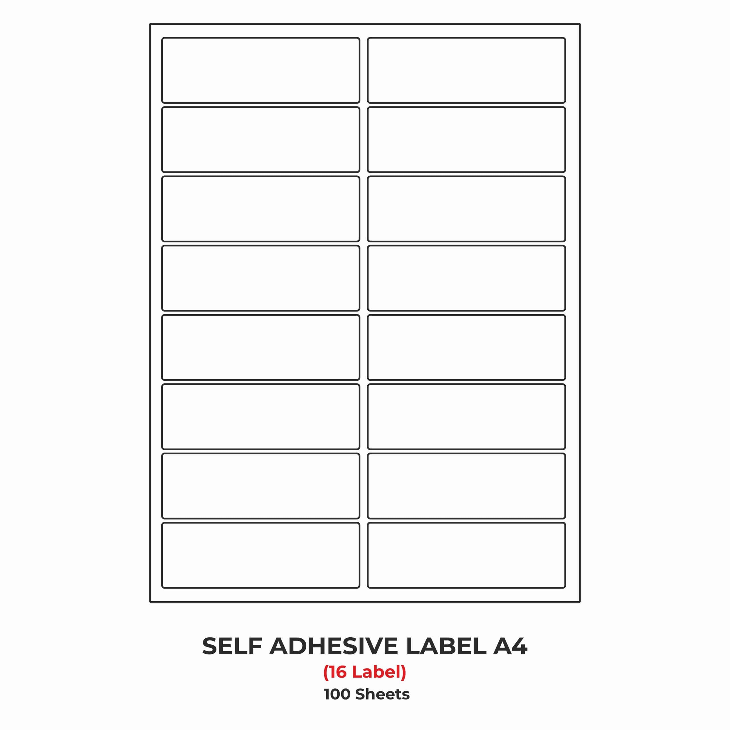 A4 (ST 16) Address Label (99.10mm x 33.90mm x 16) (Self Adhesive Label ...