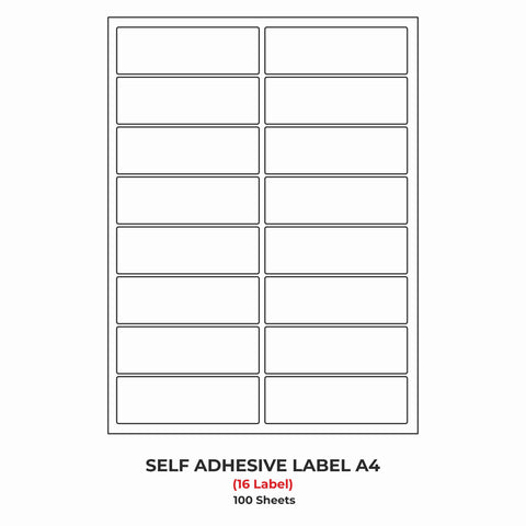 A4 (ST16) Address Label (100mm x 33mm x 16) (Self Adhesive Label for Inkjet/Copier/Laser Printer)