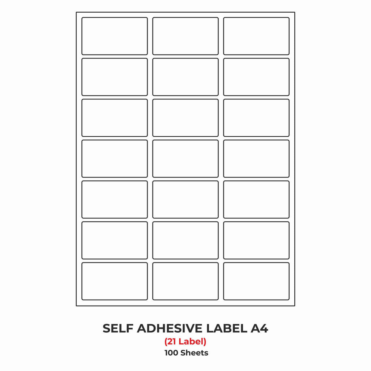 A4 (ST21) Address Label (64mm x 40mm x 21) (Self Adhesive Label for Inkjet/Copier/Laser Printer)