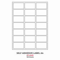 A4 (ST 21) Address Label (38mm x 64mm x 21) (Self Adhesive Label for Inkjet/Paper/Laser Printer)