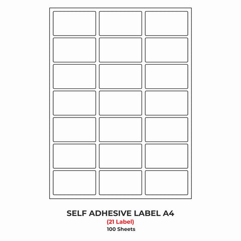 A4 (ST21) Address Label (64mm x 40mm x 21) (Self Adhesive Label for Inkjet/Copier/Laser Printer)