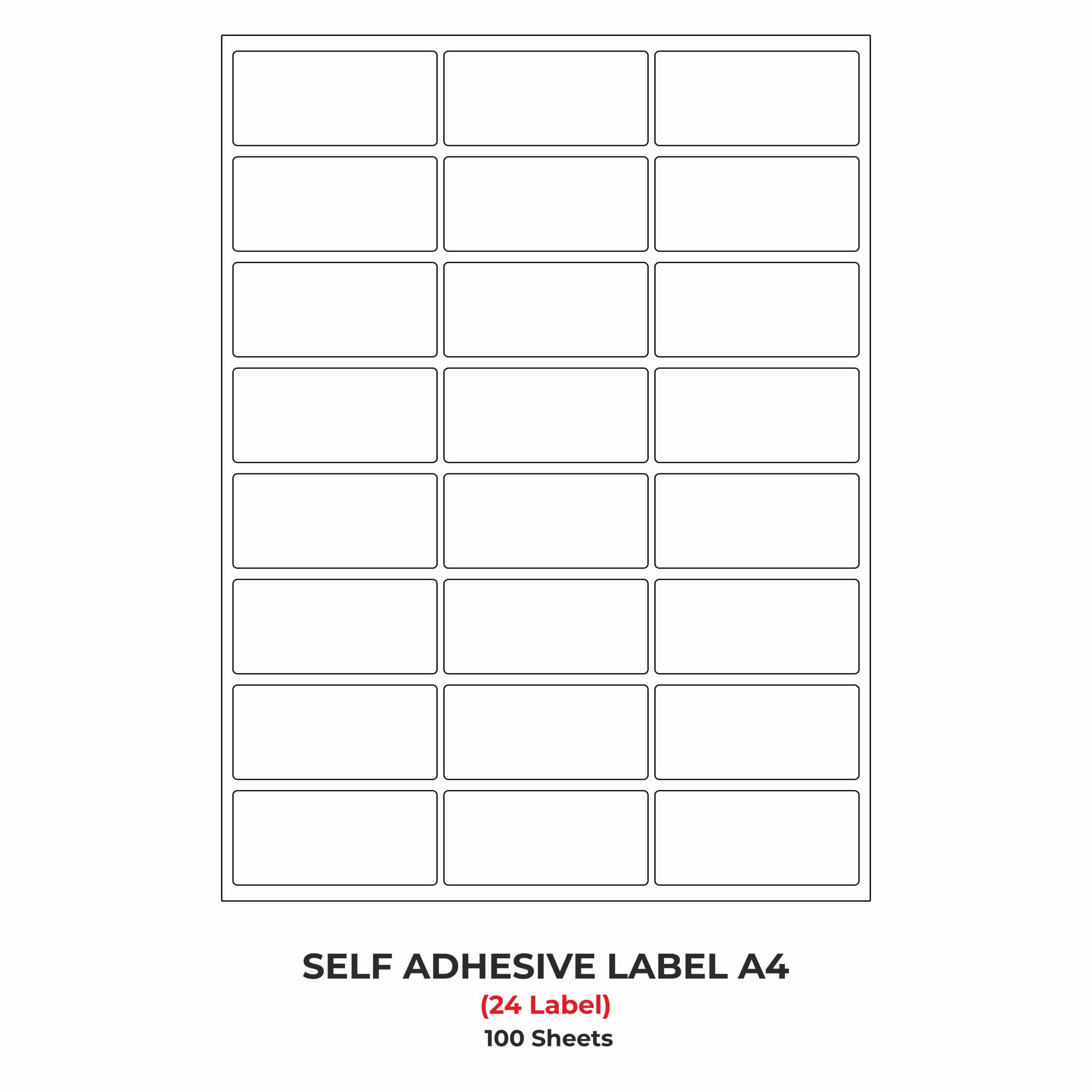 A4 (ST24) Address Label (64mm x 34mm x 24) (Self Adhesive Label for Inkjet/Copier/Laser Printer)