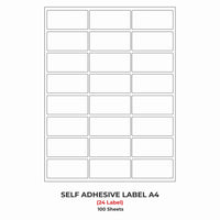 A4 (ST 24) Address Label (34mm x 64mm x 24) (Self Adhesive Label for Inkjet/Paper/Laser Printer)