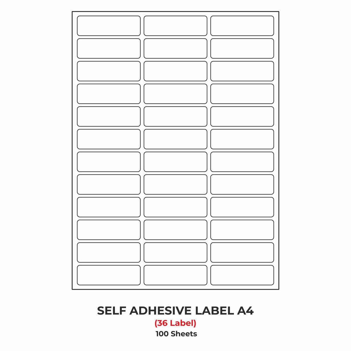 A4 (ST36) Address Label (70mm x 25mm 36) (Self Adhesive Label for Inkjet/Copier/Laser Printer)