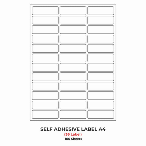 A4 (ST36) Address Label (70mm x 25mm 36) (Self Adhesive Label for Inkjet/Copier/Laser Printer)